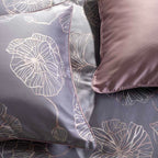Παπλωματοθήκη Σετ 3τμχ Charisma Tencel 230X250 Elegant Grey Blossom